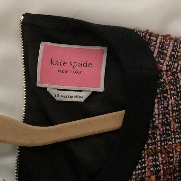 Kate Spade Pink and Black Tweed Midi Dress - Picture 3 of 3